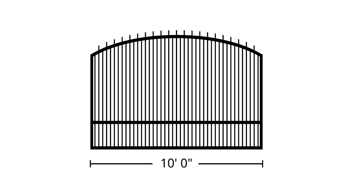 Fence 10ft 0in Wide, Both Style, Double Pickets StandardGates™