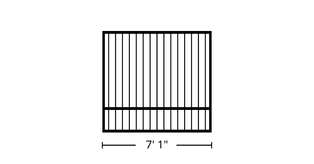 Fence | 7ft 1in Wide, Single Pickets | StandardGates™