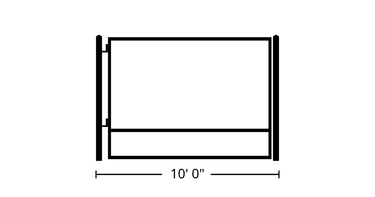 Gate | 10ft 0in Wide, Swing Kit, Solo Panel | StandardGates™