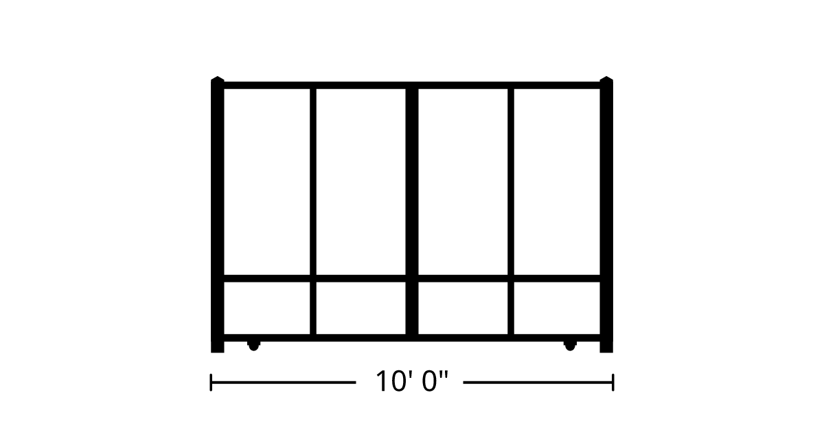 Gate | 10ft 0in Wide, Slide Kit, Solo Panel, DIY Wood, Manual Access ...