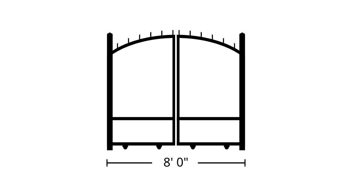 Gate | 8ft 0in Wide, Slide Kit, Dual Panels, Both Style, DIY Wood ...